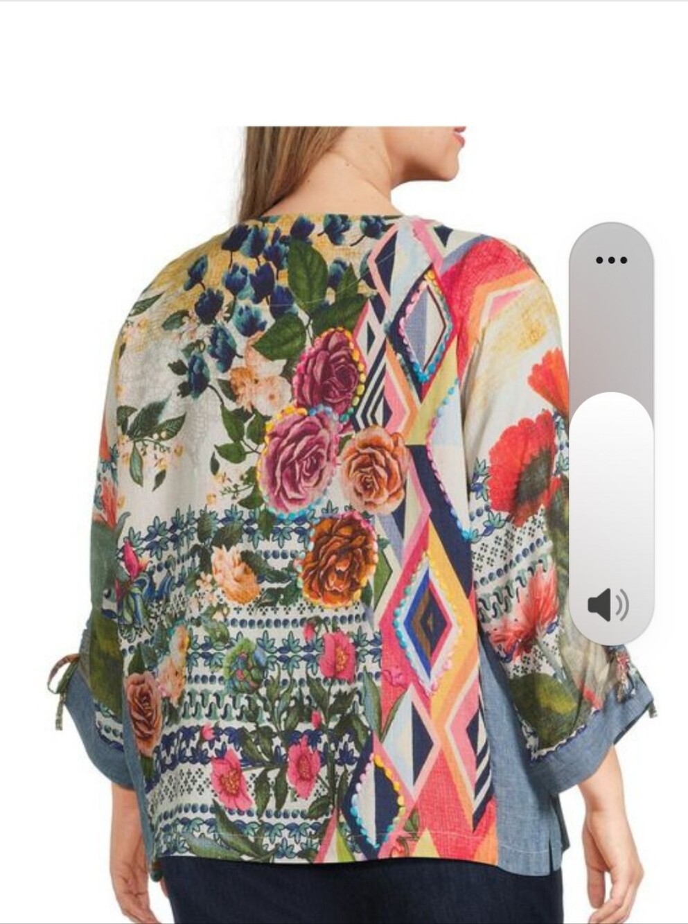 John Mark Multicolor Floral & Geometric Dolman Tunic Sz 3X NWT
